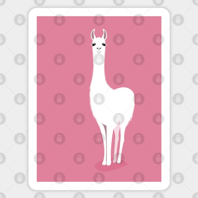 STANDING LLAMA #4a Sticker by JeanGregoryEvans1